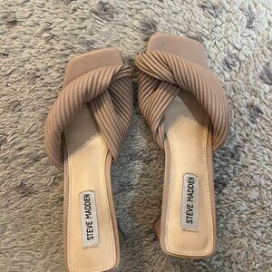 Steve Madden Nude Twist Heels 7.5
